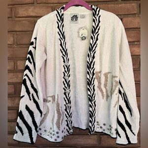 Storybook Knits Zebra Sweater - Women’s Small - NWT